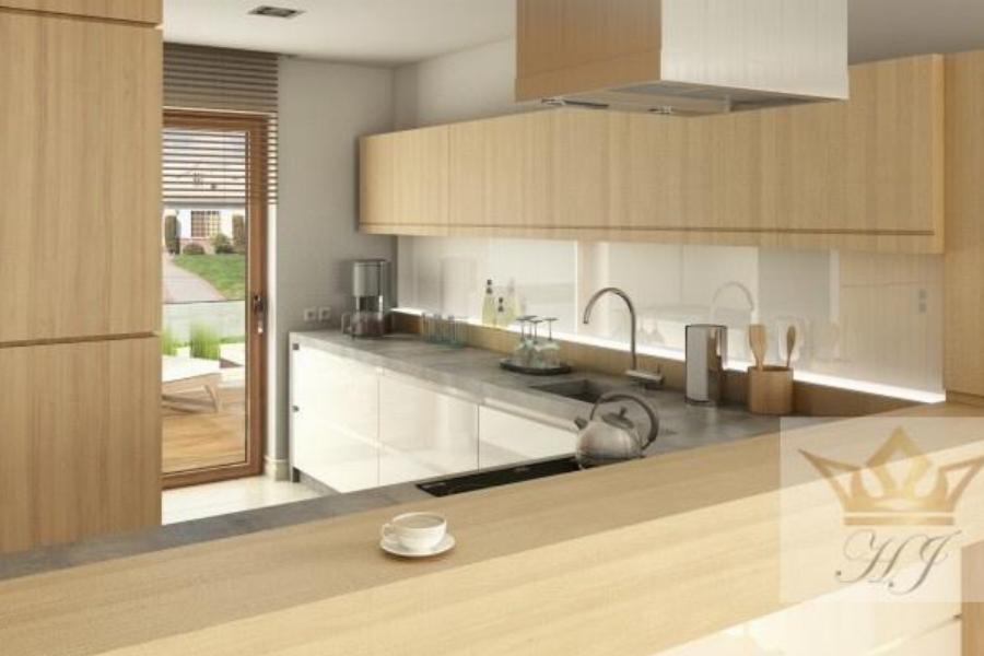 Haus Orlando - Küchenbereich mit Terrassenzugang_Visualisierung