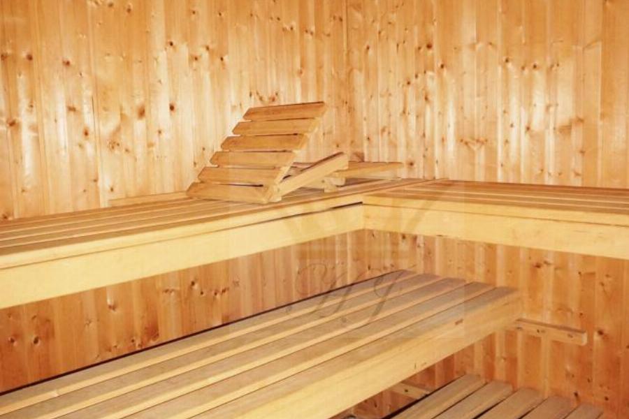 Blick in die Sauna