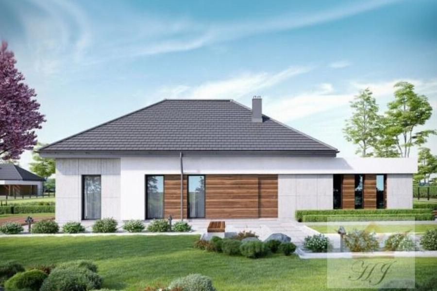 Haus Davos - Seitenansicht von dem Garten zur rechten Seite_Visualisierung